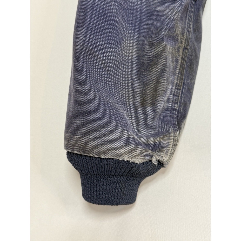 Vintage Carhartt 376-20 Navy Blue Destrsssed Rental Workwear Jacket Size Large - Picture 5 of 13